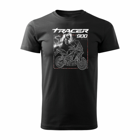 Yamaha Tracer 9 900 Herren Schwarz Motorrad Motorrad-T-Shirt