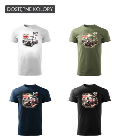 Herren Mini Morris Mini Cooper Sammlerstück Auto-T-Shirt weiß REGULAR