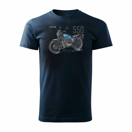 Honda 550 four legend Herren marineblau REGULAR Motorrad-T-Shirt