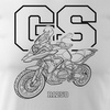 BMW GS 1250 ADVENTURE Herren Motorrad Motorrad-T-Shirt weiß REGULAR