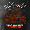 Honda VFR1200X VFR 1200 X Crosstourer Stroke Herren szwarz Motorrad-T-Shirt REGULAR