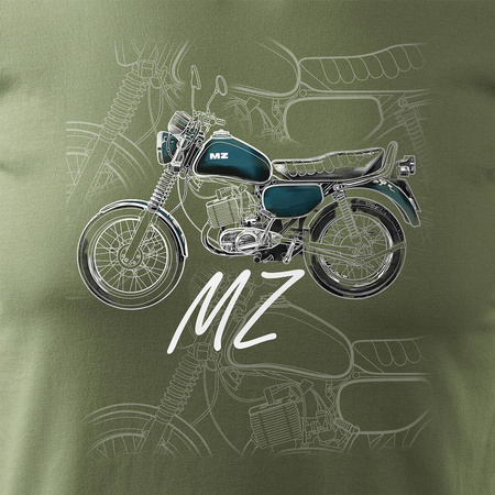 Ausverkauf - MZ ETZ 150 Herren khaki REGULAR Motorrad-T-Shirt