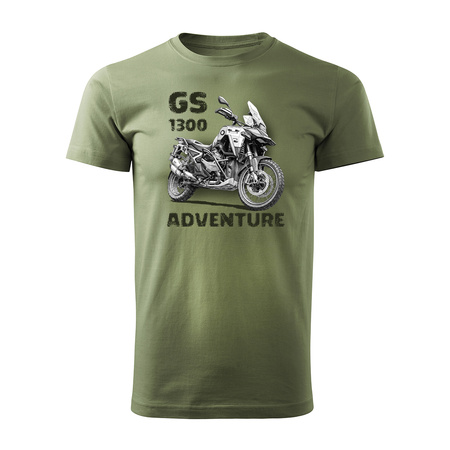 Motorrad-T-Shirt mit Motorrad BMW GS R 1300 ADVENTURE Herren khaki REGULAR
