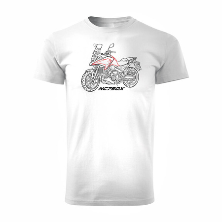 Honda NC 750 X NC750X Herren-Motorrad-T-Shirt weiß REGULAR