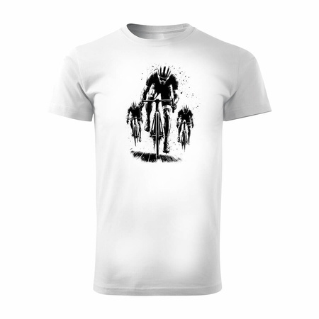 T-Shirt mit Radfahrer Radfahren Radfahrer für Radfahrer mit Radfahrer Radfahrer Herren weiß REGULAR