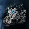 Aprilla Tuareg 660 Herren marineblau Motorrad Motorrad-T-Shirt