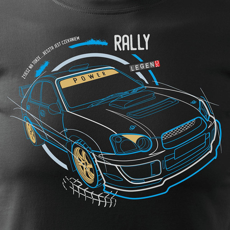 Subaru Impreza WRX Herren Rallye Auto T-Shirt schwarz SLIM