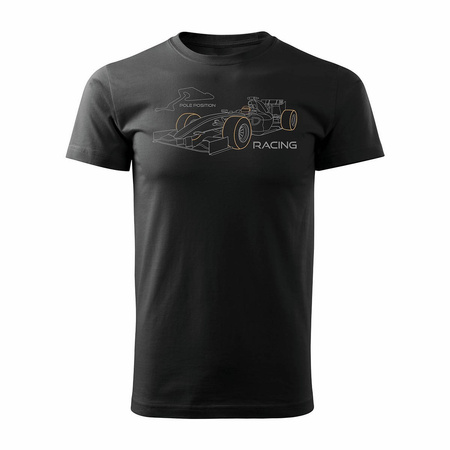 Sale - Herren Formel 1 F1 Formel Auto T-shirt schwarz REGULAR