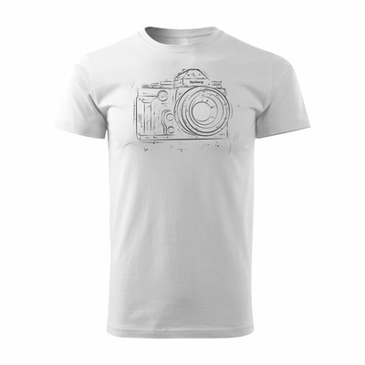 Herren-Kamera-T-Shirt weiß REGULAR