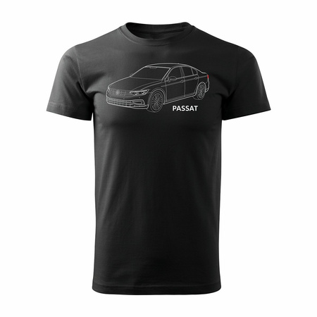 VW Passat Herren-Auto-T-Shirt schwarz REGULAR