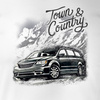 Chrysler Town and Country, Herren Weiss Auto-T-Shirt REGULAR