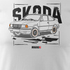 T-shirt mit Auto Skoda 120 125 130 PRL Legenden Herren weiß REGULAR