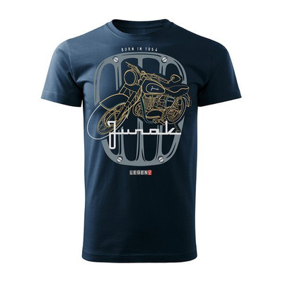 Sale - Junak navyblaues Motorrad-T-Shirt REGULAR für Herren von Junak