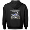 Set aus Kapuzenpullover und T-Shirt mit Honda Transalp 750 XL Motorrad, Herren, schwarz