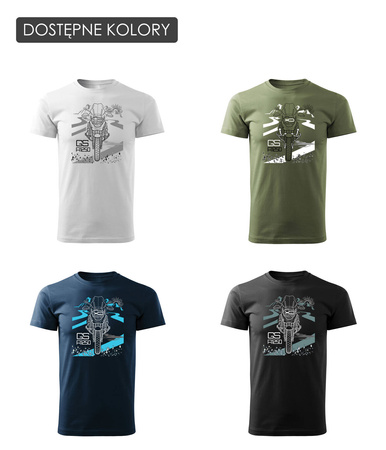 Motorrad-T-Shirt mit Motorrad BMW GS 1250 ADVENTURE Herren navy blau REGULAR