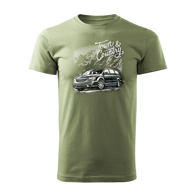 Chrysler Town and Country, Herren Khaki Auto-T-Shirt REGULAR