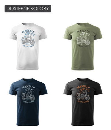 Honda Transalp 750 Herren Khaki Motorrad Motorrad-T-Shirt