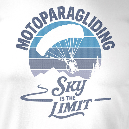 Herren moto paraglider t-shirt Weiss REGULAR