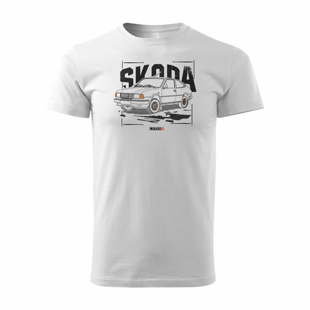 T-shirt mit Auto Skoda 120 125 130 PRL Legenden Herren weiß REGULAR