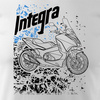 Honda Integra Herren weiss Motorrad-T-Shirt REGULAR