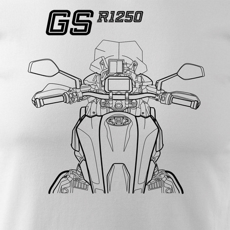 BMW GS 1250 ADVENTURE Herren Motorrad Motorrad-T-Shirt weiß REGULAR