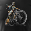 MTB Downhill Mountainbike T-shirt Herren schwarz REGULAR