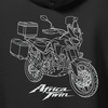 Set aus Kapuzenpullover und T-Shirt mit Honda Africa Twin CRF1100L Motorrad, Herren, schwarz