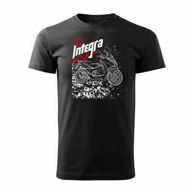 Honda Integra Herren schwarz Motorrad-T-Shirt REGULAR