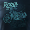 Honda Rebel 1100 Herren marineblau Motorrad Motorrad-T-Shirt