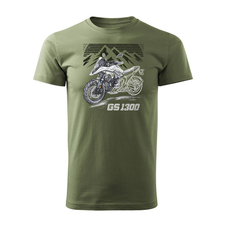 Ausverkauf - BMW GS R 1300 ADVENTURE Motorrad Sammler-Motorrad T-Shirt für Männer khaki REGULAR