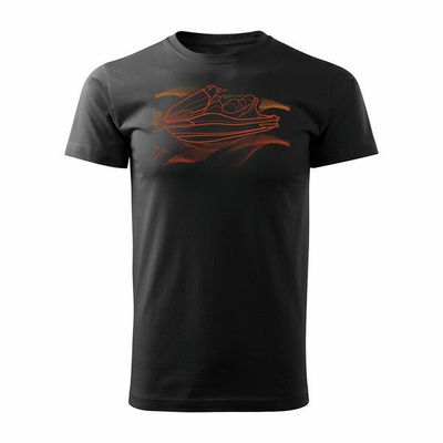 Herren-Wasser-Scooter-T-Shirt schwarz REGULAR