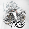 BMW GS F850 Herren Motorrad Motorrad-T-Shirt weiß