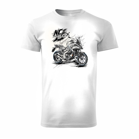 Honda NC 750 X NC750X Herren-Motorrad-T-Shirt weiß REGULAR