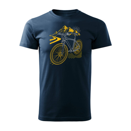 MTB Mountainbike T-Shirt Herren navy blau REGULAR