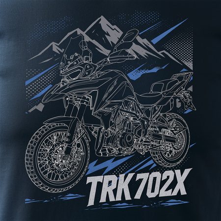 Benelli TRK 702 X TRK702 TRK702X Stroke Herren marineblau Motorrad-T-Shirt REGULAR