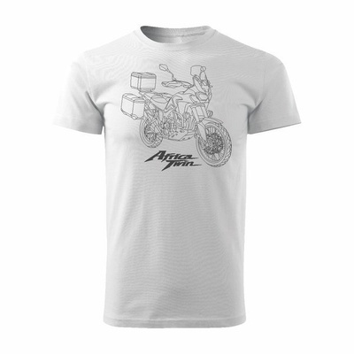 Honda Africa Twin CRF1100L Herren Motorrad Motorrad-T-Shirt weiß REGULAR