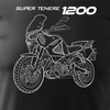 Yamaha Super Tenere 1200 Herren-Motorrad-T-Shirt schwarz REGULAR