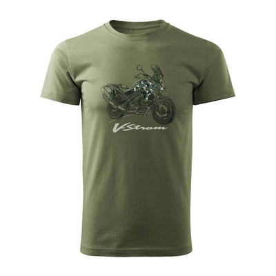 Suzuki V-Strom Vstrom DL 650 XT Herren khaki REGULAR Motorrad-T-Shirt