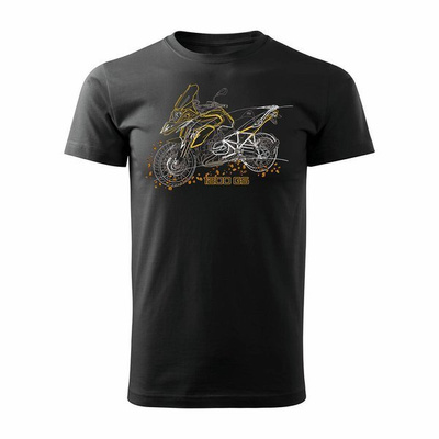 Motorrad-T-Shirt mit BMW GS 1200 Herren-Motorrad schwarz REGULAR