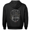 Junak M10 Herren-Motorrad-Sweatshirt mit Kapuze schwarz