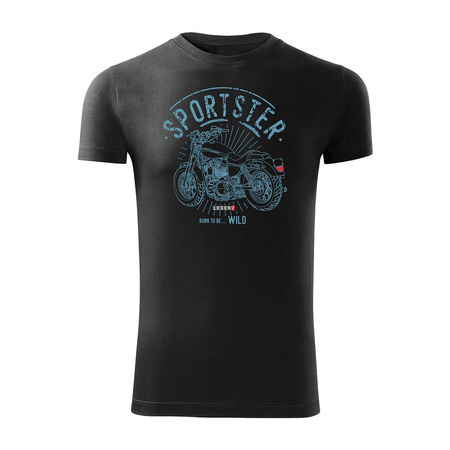 HARLEY SPORTSTER Herren-Motorrad-T-Shirt schwarz SLIM