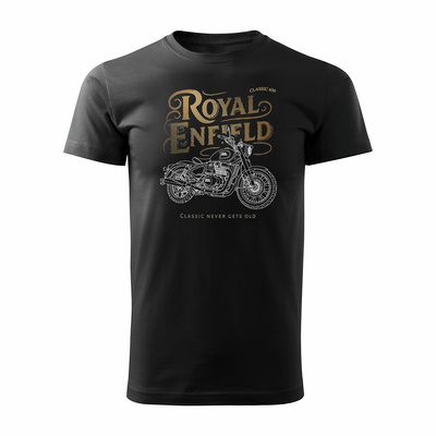 Royal Enfield Classic 650 Legend Herren Schwarz Motorrad Motorrad-T-Shirt