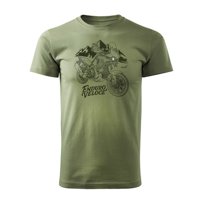 MV Agusta Enduro Veloce Herren Khaki Motorrad Motorrad-T-Shirt