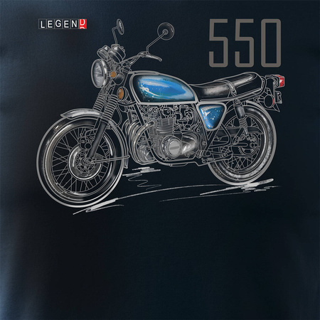 Honda 550 four legend Herren marineblau REGULAR Motorrad-T-Shirt