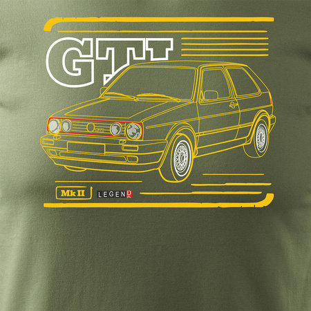 VW Golf 2 II Herren khaki REGULAR Auto-T-Shirt