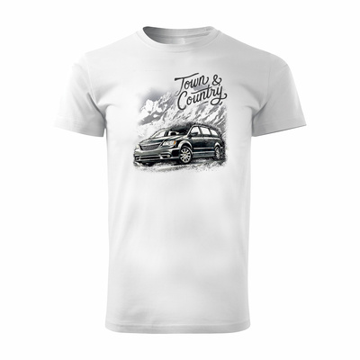Chrysler Town and Country, Herren Weiss Auto-T-Shirt REGULAR