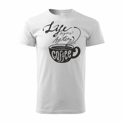 After Coffee Herren-T-Shirt weiß REGULAR