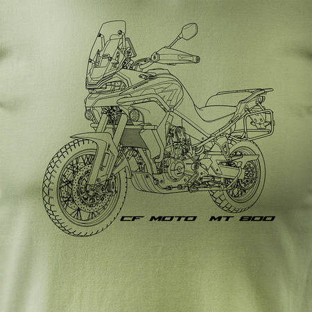 CF MOTO MT800 Herren Khaki Motorrad Motorrad-T-Shirt