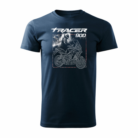 Yamaha Tracer 9 900 Herren marineblau Motorrad Motorrad-T-Shirt