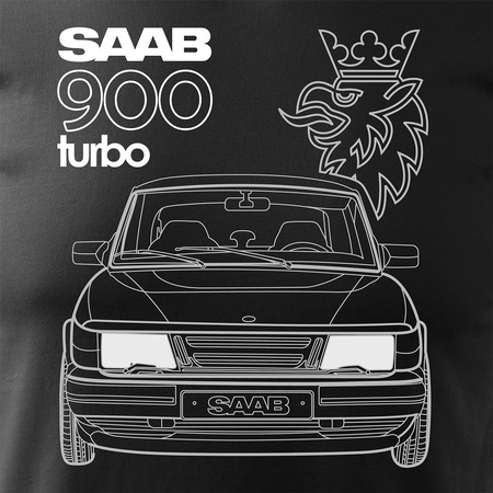 Verkauf - SAAB 900 Turbo saab Krokodil Auto T-shirt Männer schwarz